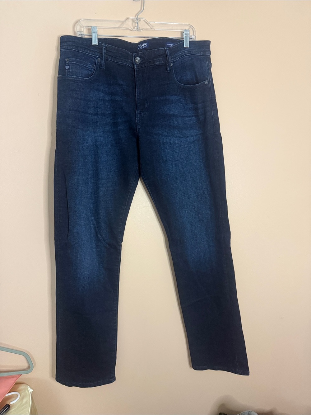 Chaps Men’s Straight Jeans in Dark Indigo